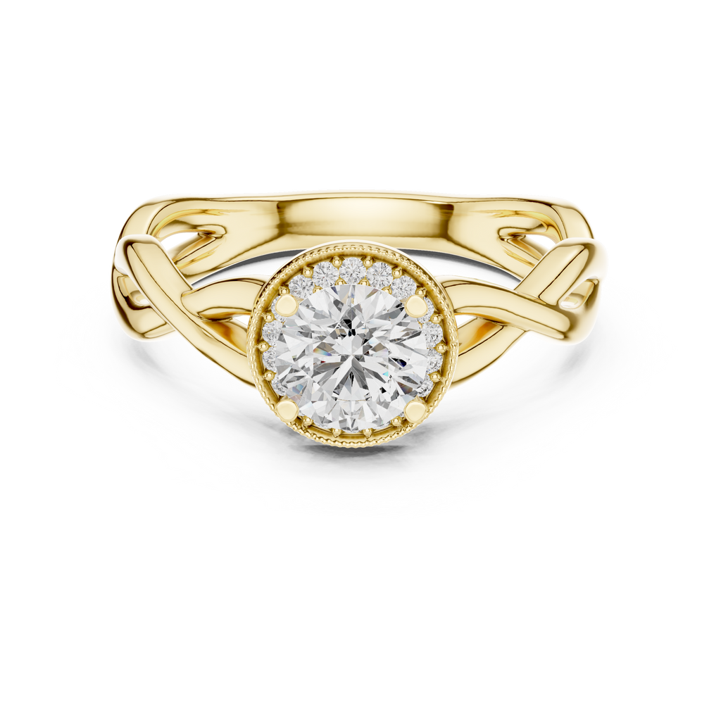 Radiant Weave Solitaire-gold