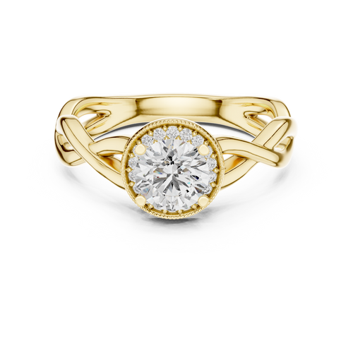 Radiant Weave Solitaire-gold