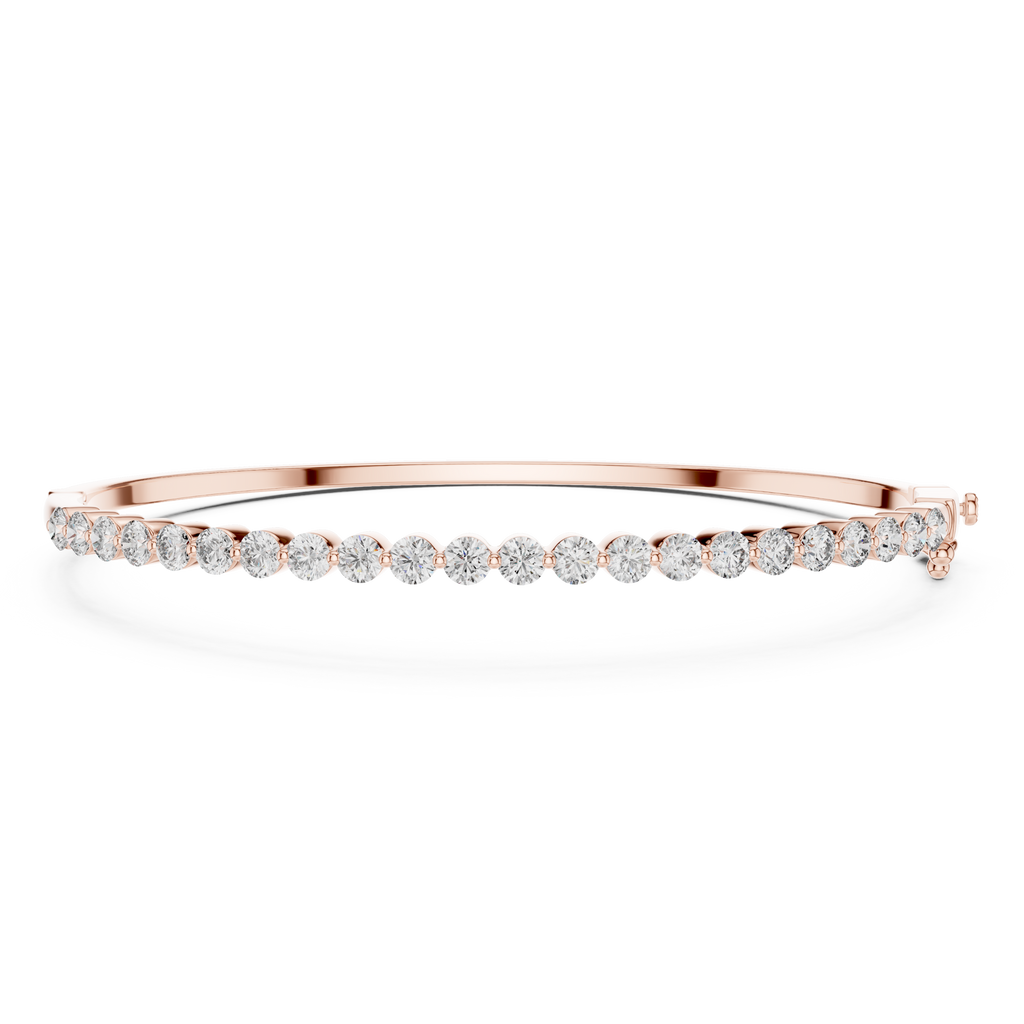 Elegant Blush Rose Gold Plated Bracelet minimalist diamond tennis bracelet