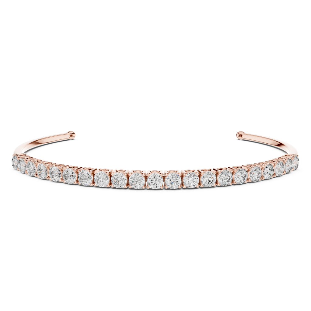 Aurora Shine Rose Gold Plated Bracelet diamond tennis cuff bracelet