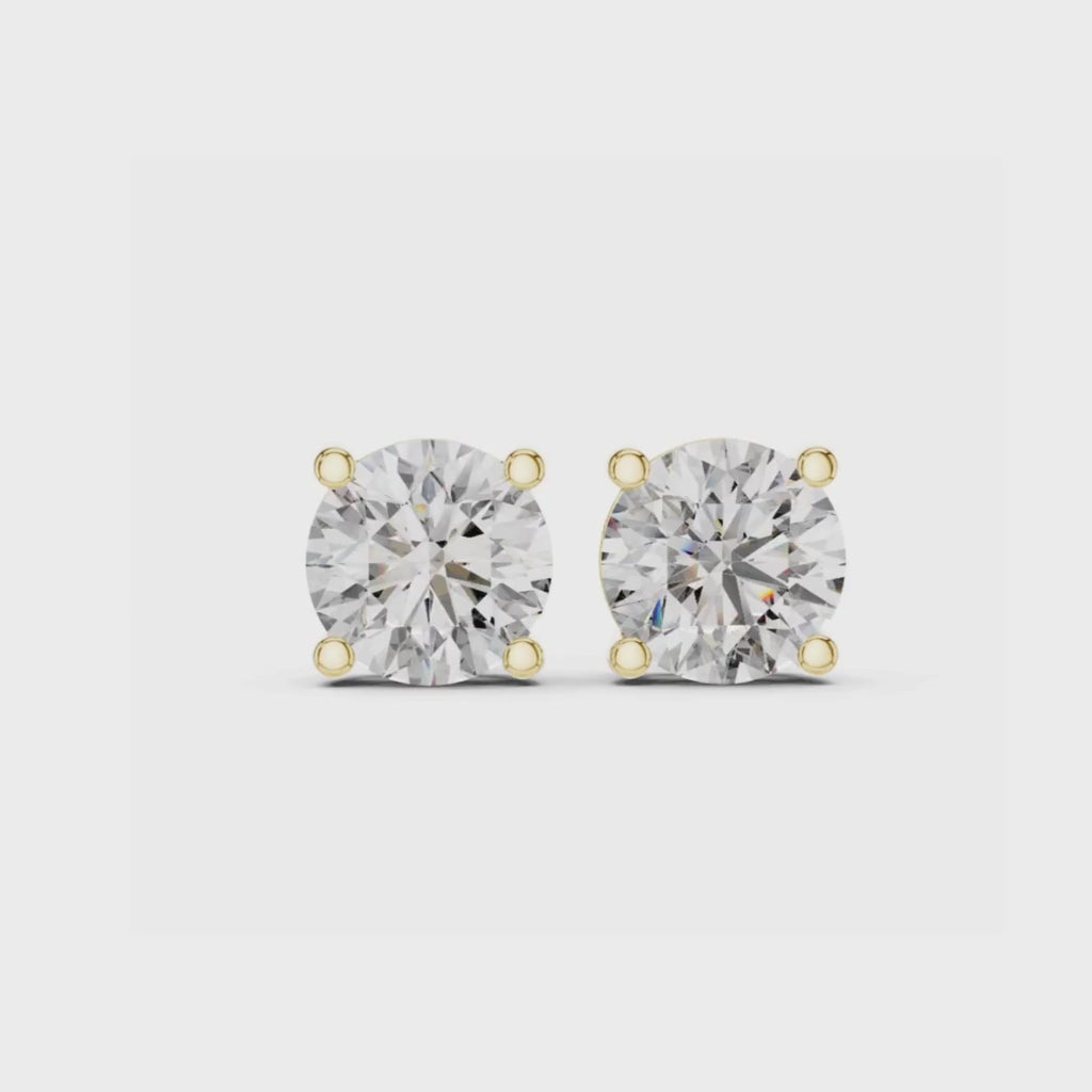 Diamond Dewdrop Studs-gold
