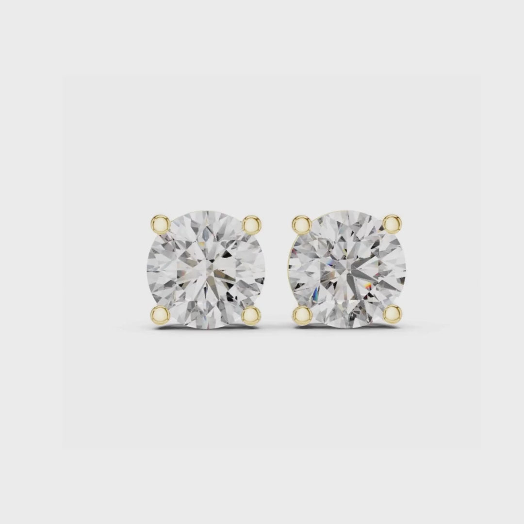 Diamond Dewdrop Studs-gold