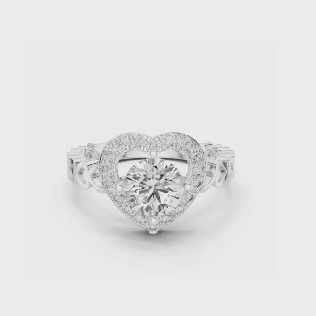 Lovelight Halo Ring-silver