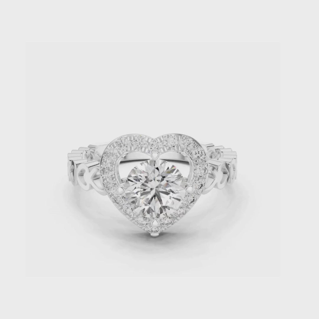 Lovelight Halo Ring-silver