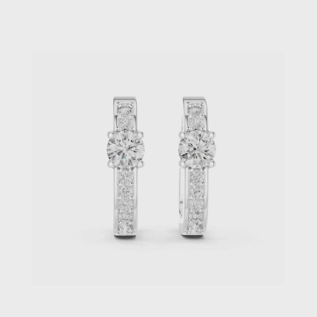 Luminous Vertex Hoops-silver