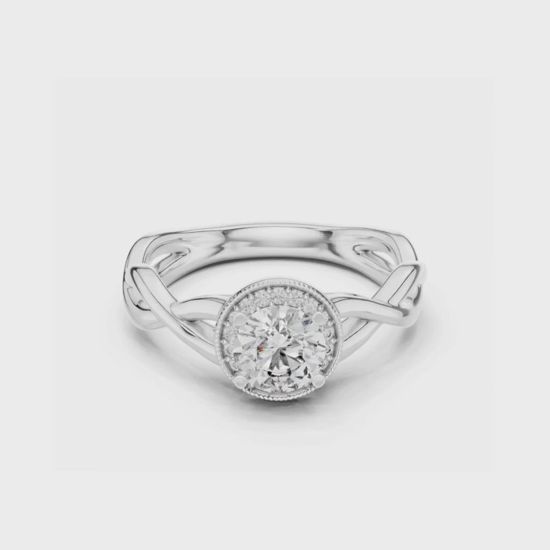 Radiant Weave Solitaire-silver