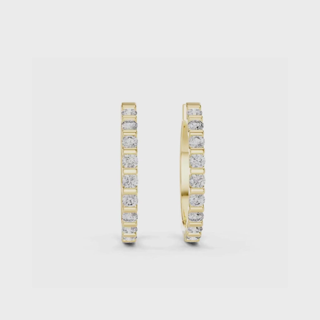 Pure Elegance Hoops-silver