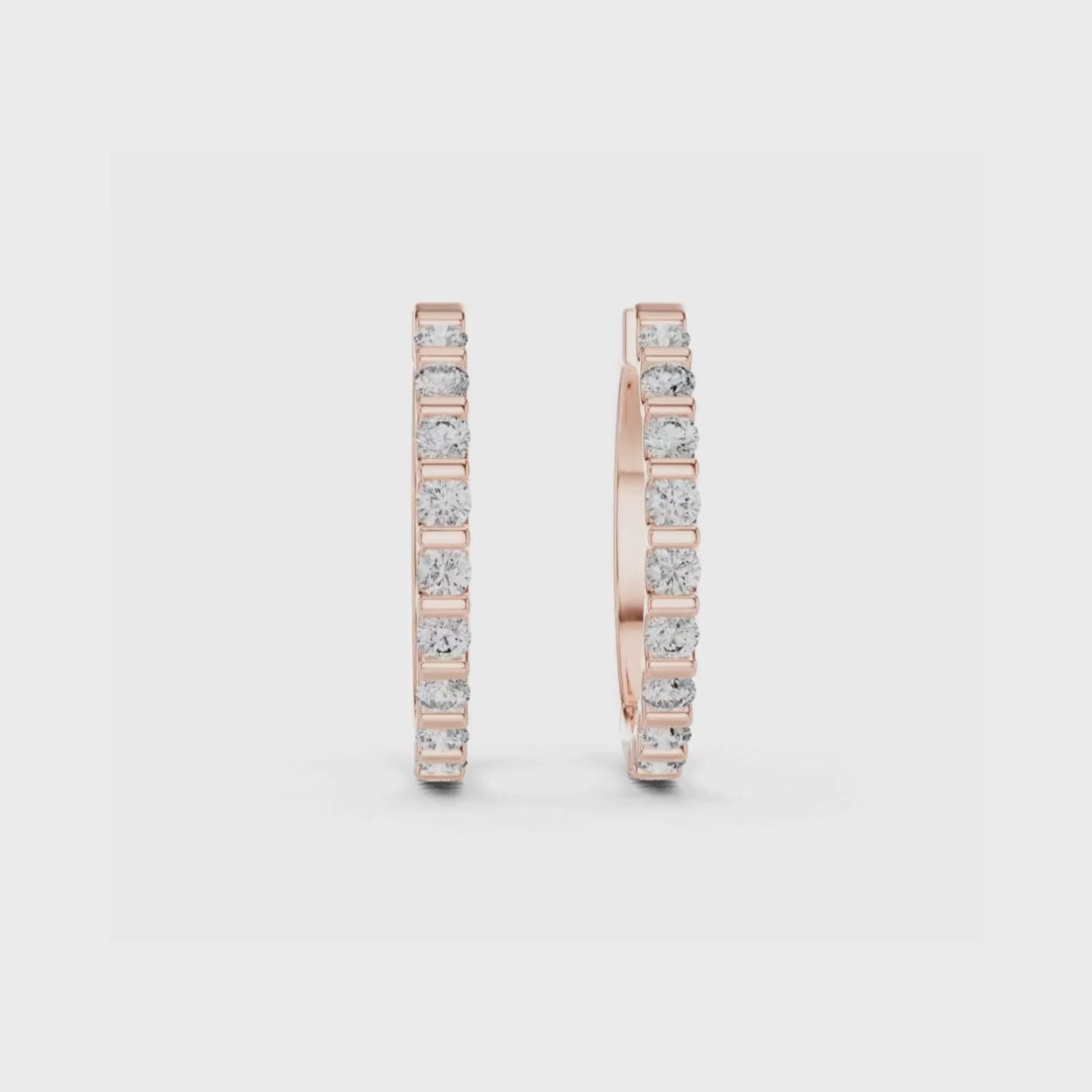 Pure Elegance Hoops-silver