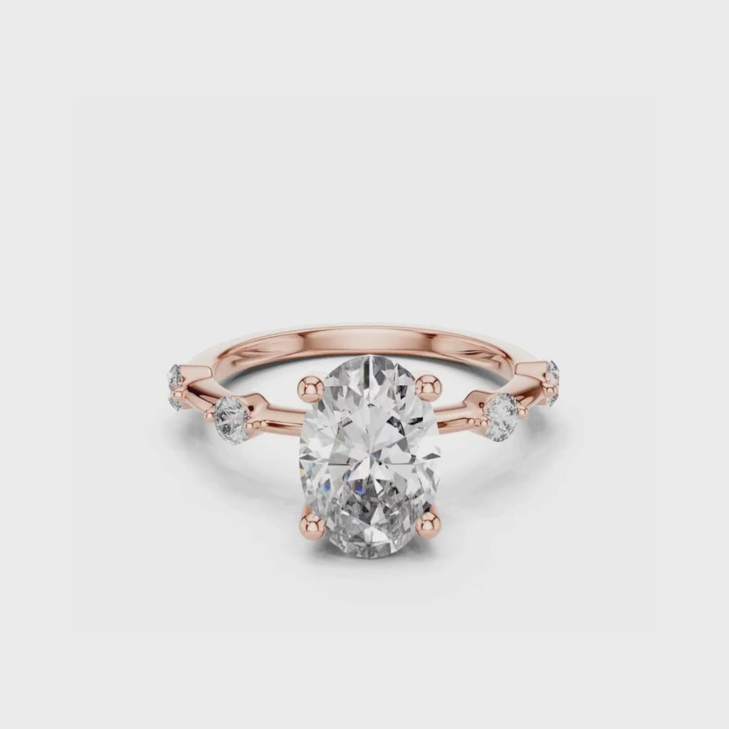 Blush Radiance Ring-silver