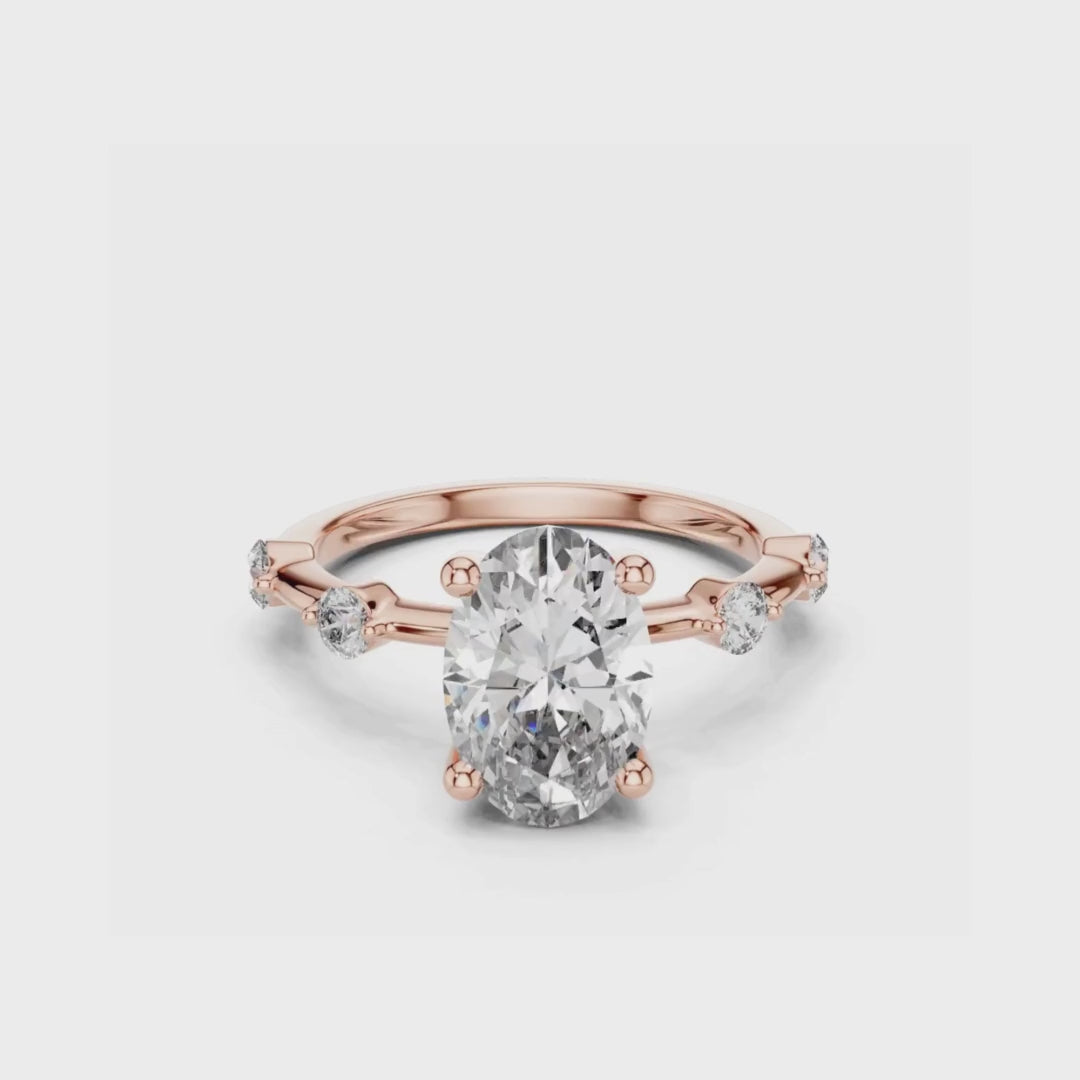 Blush Radiance Ring-silver