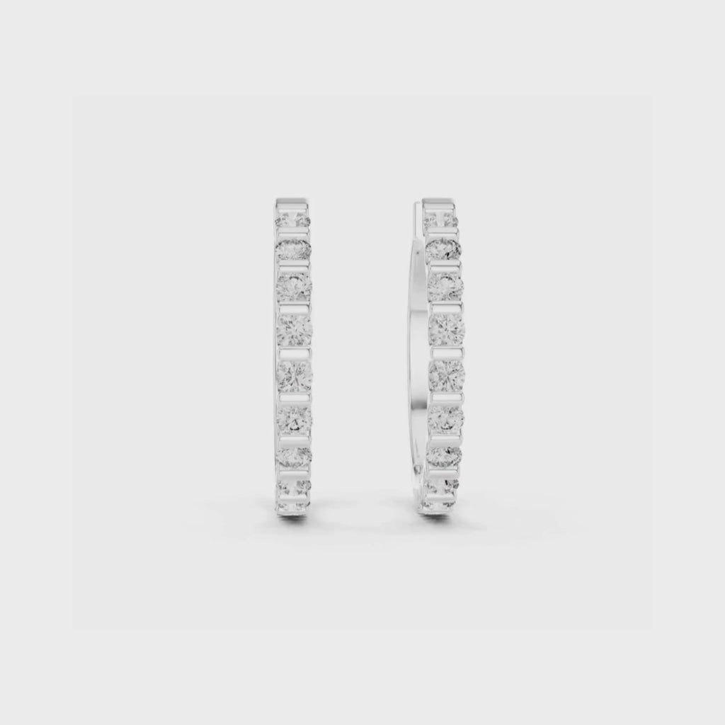 Pure Elegance Hoops-silver