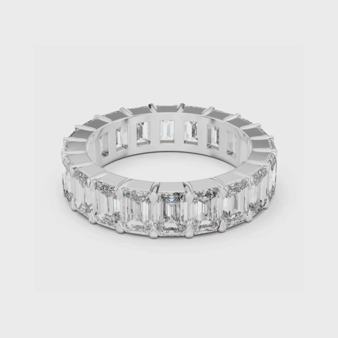 Regal Emerald Eternity-silver