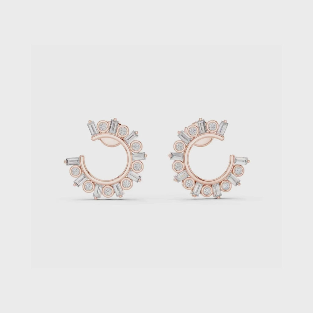 Radiant Burst Hoops-silver