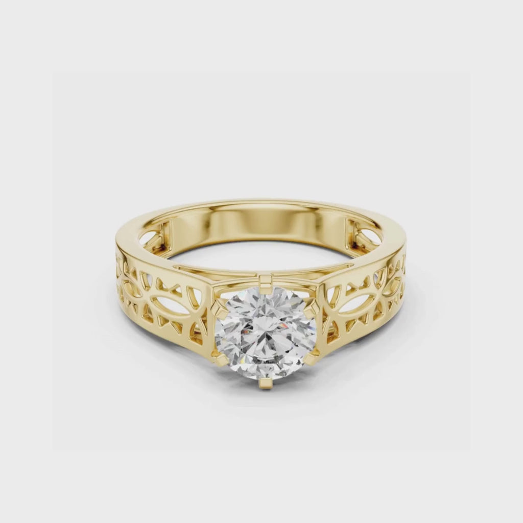 Aura Filigree Solitaire-silver