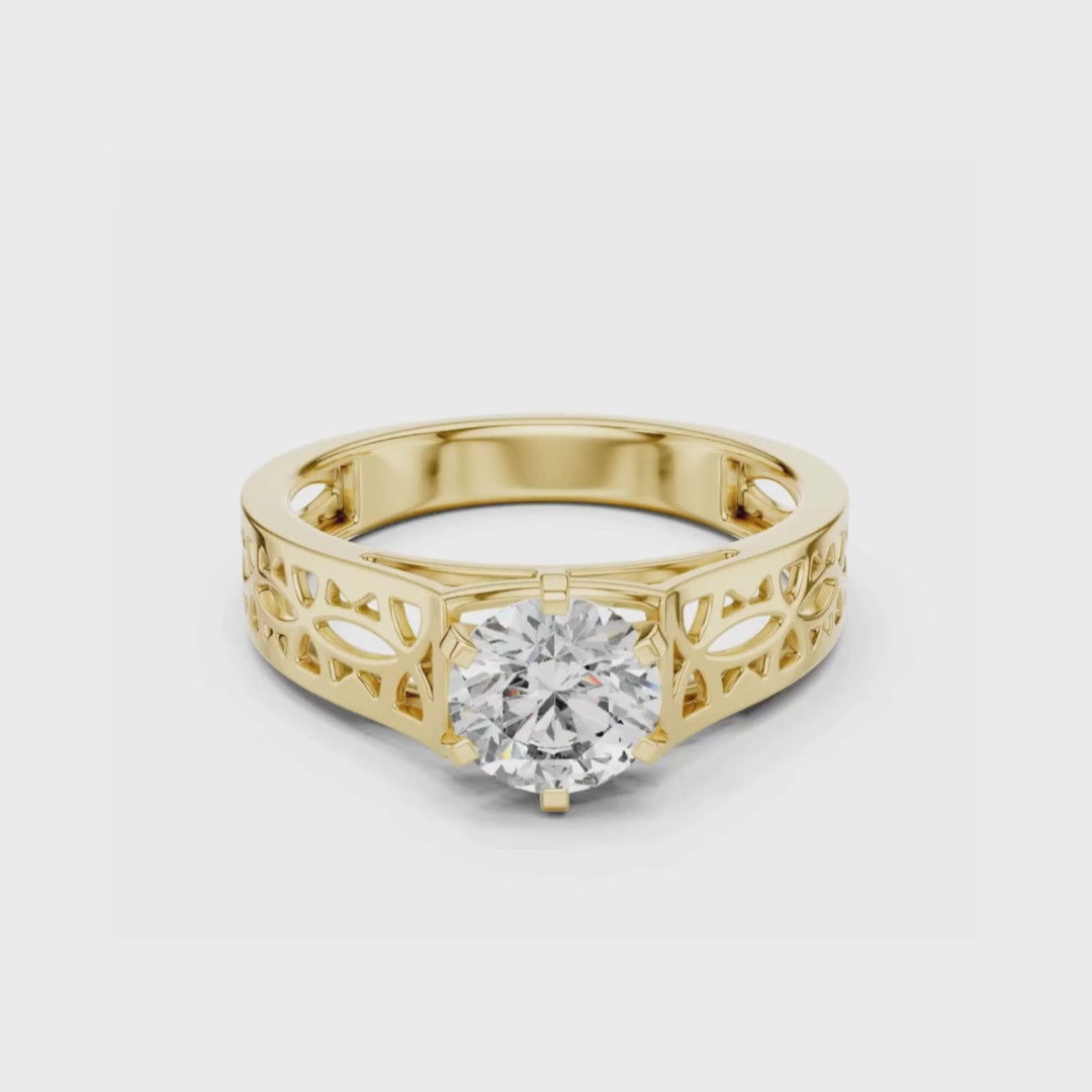 Aura Filigree Solitaire-silver
