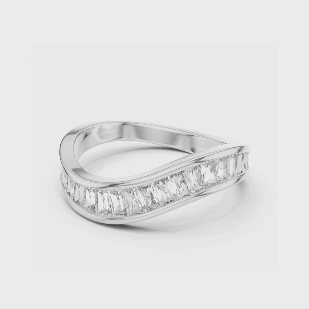 Crystal Crest Ring-silver