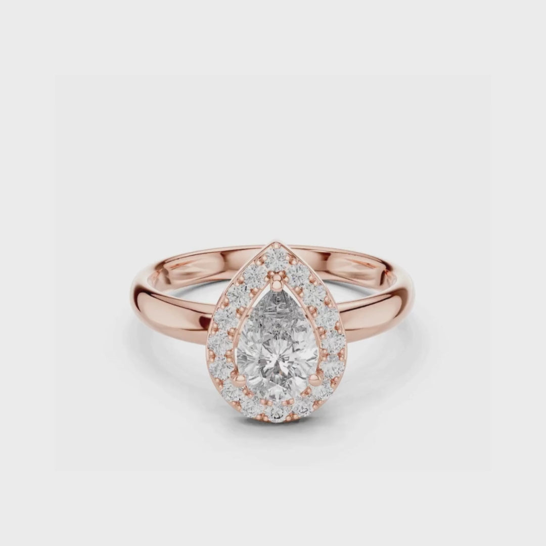 Pearluxe Halo Ring-silver