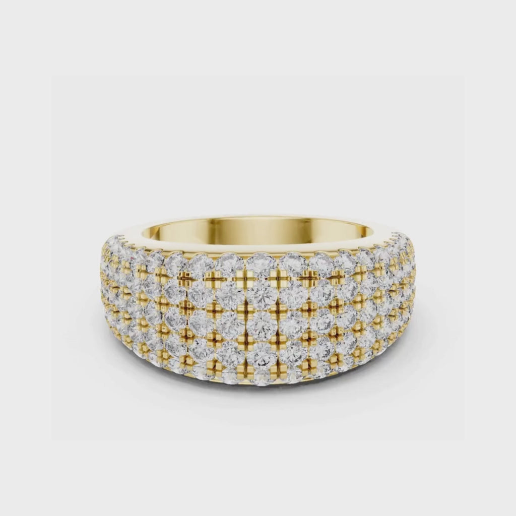 Glintora Diamond Band-silver