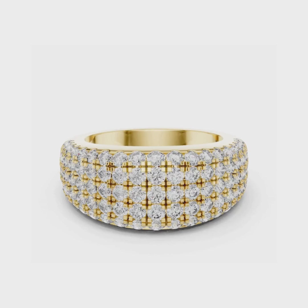 Glintora Diamond Band-silver