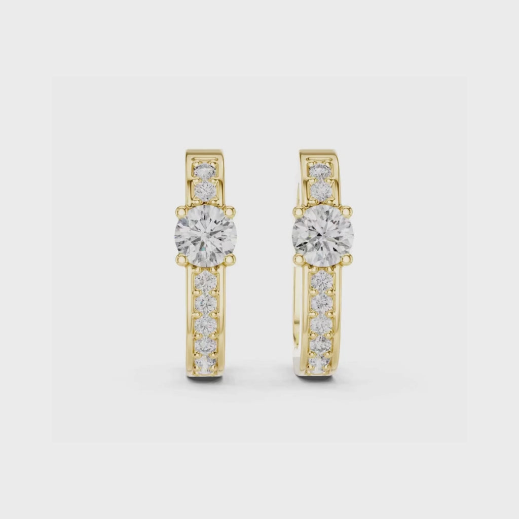 Luminous Vertex Hoops-silver