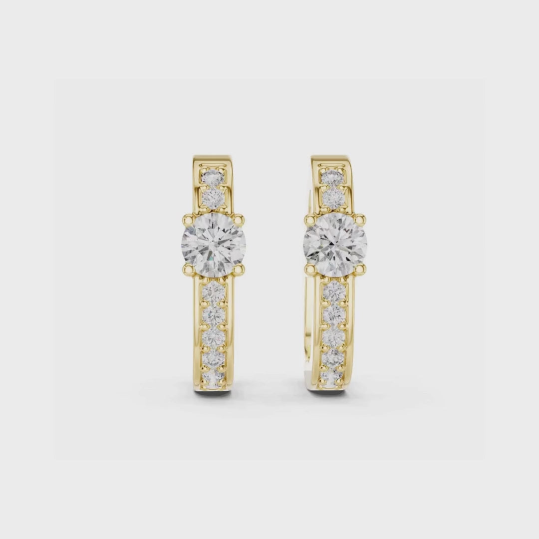 Luminous Vertex Hoops-silver