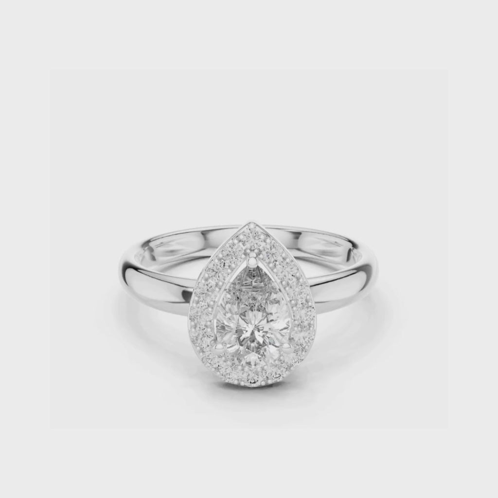 Pearluxe Halo Ring-silver