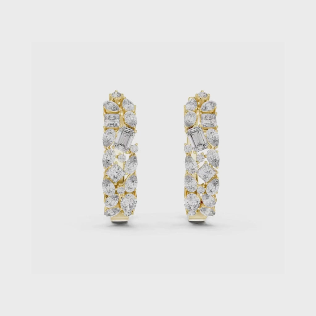 Multi Gleam Hoops-silver