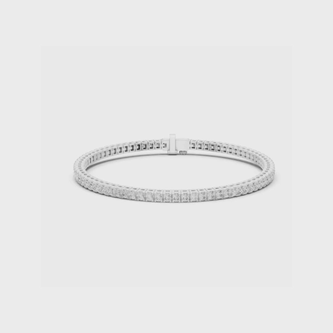Diamond Mirage Bangle-silver