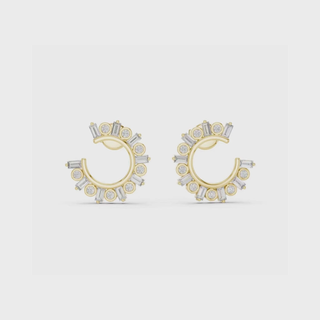 Radiant Burst Hoops-silver
