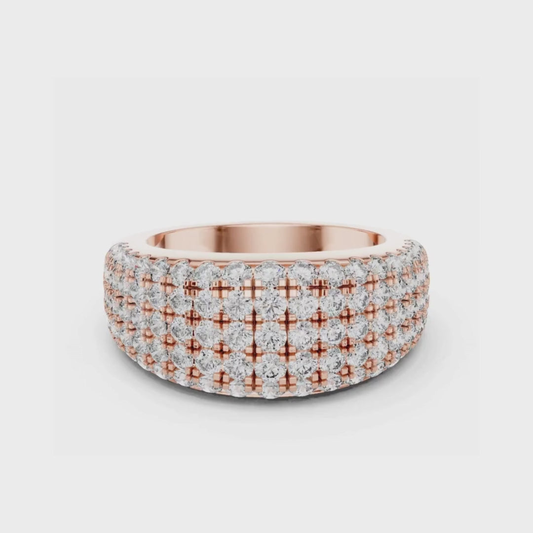 Glintora Diamond Band-silver