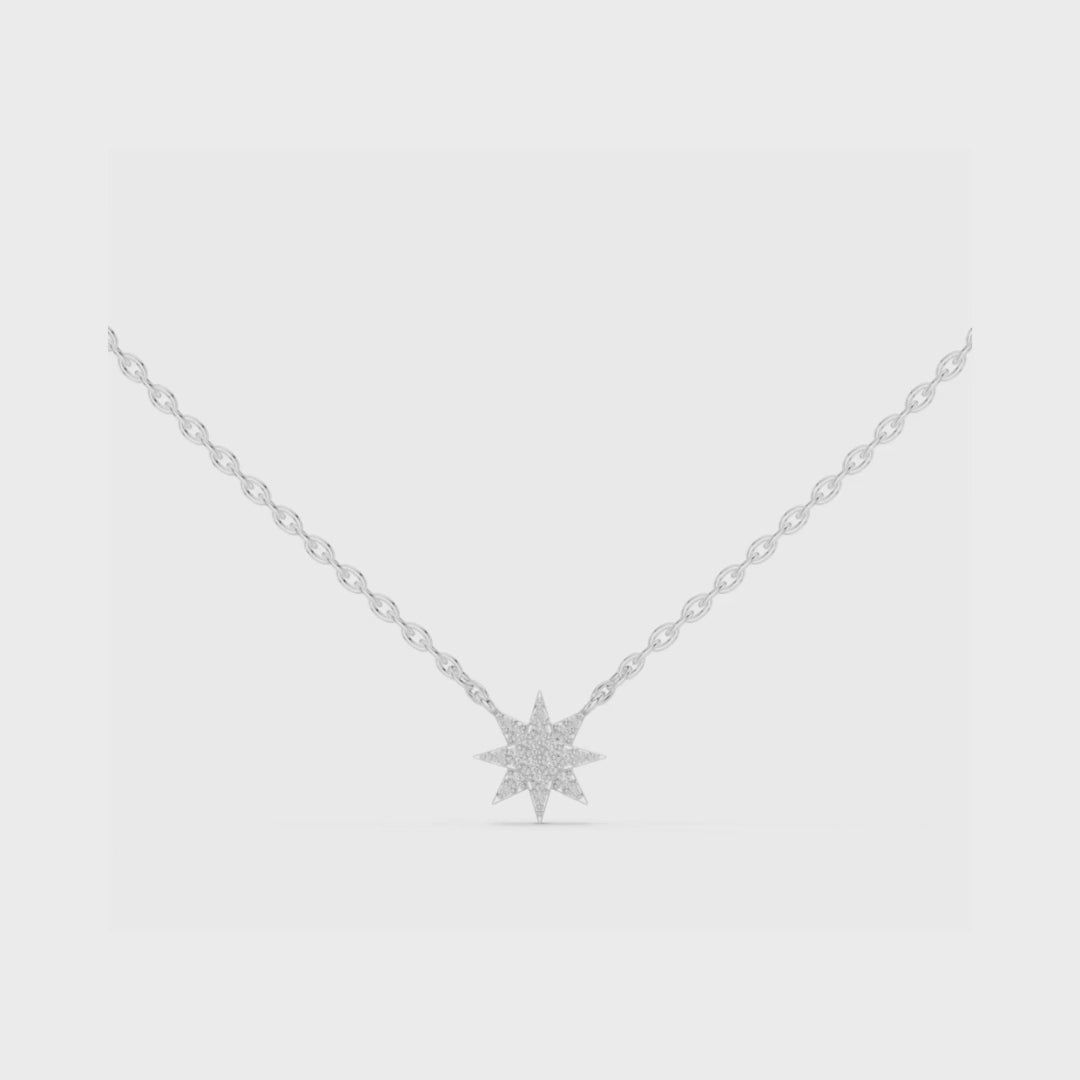 Luminous Nova Necklace-silver