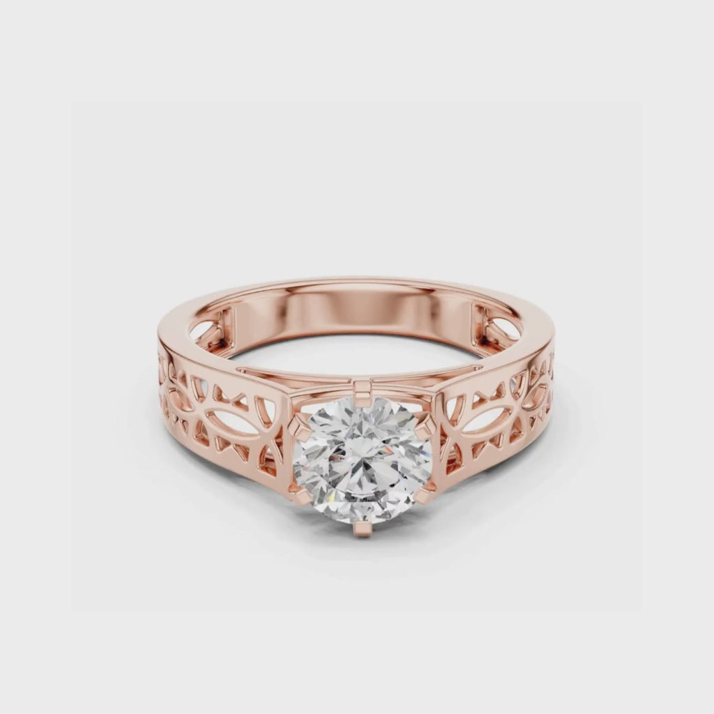 Aura Filigree Solitaire-silver