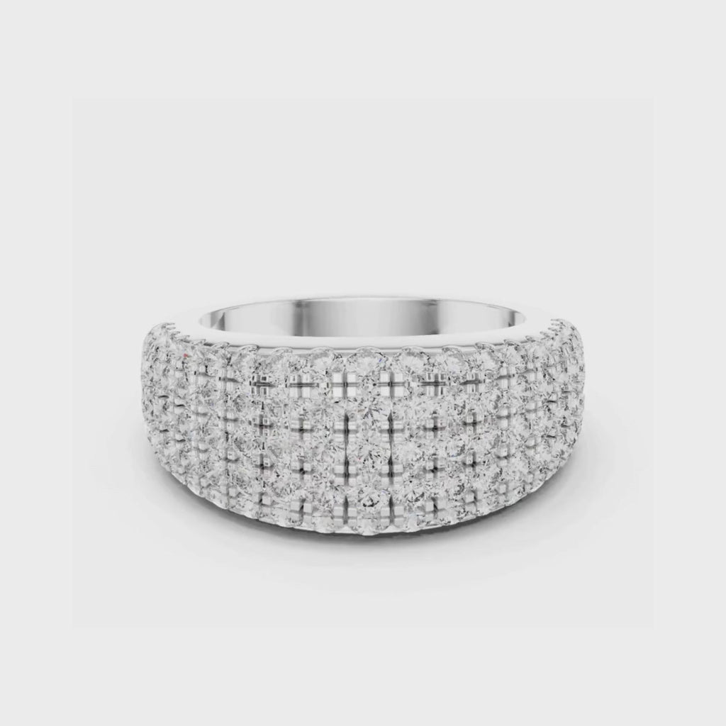 Glintora Diamond Band-silver