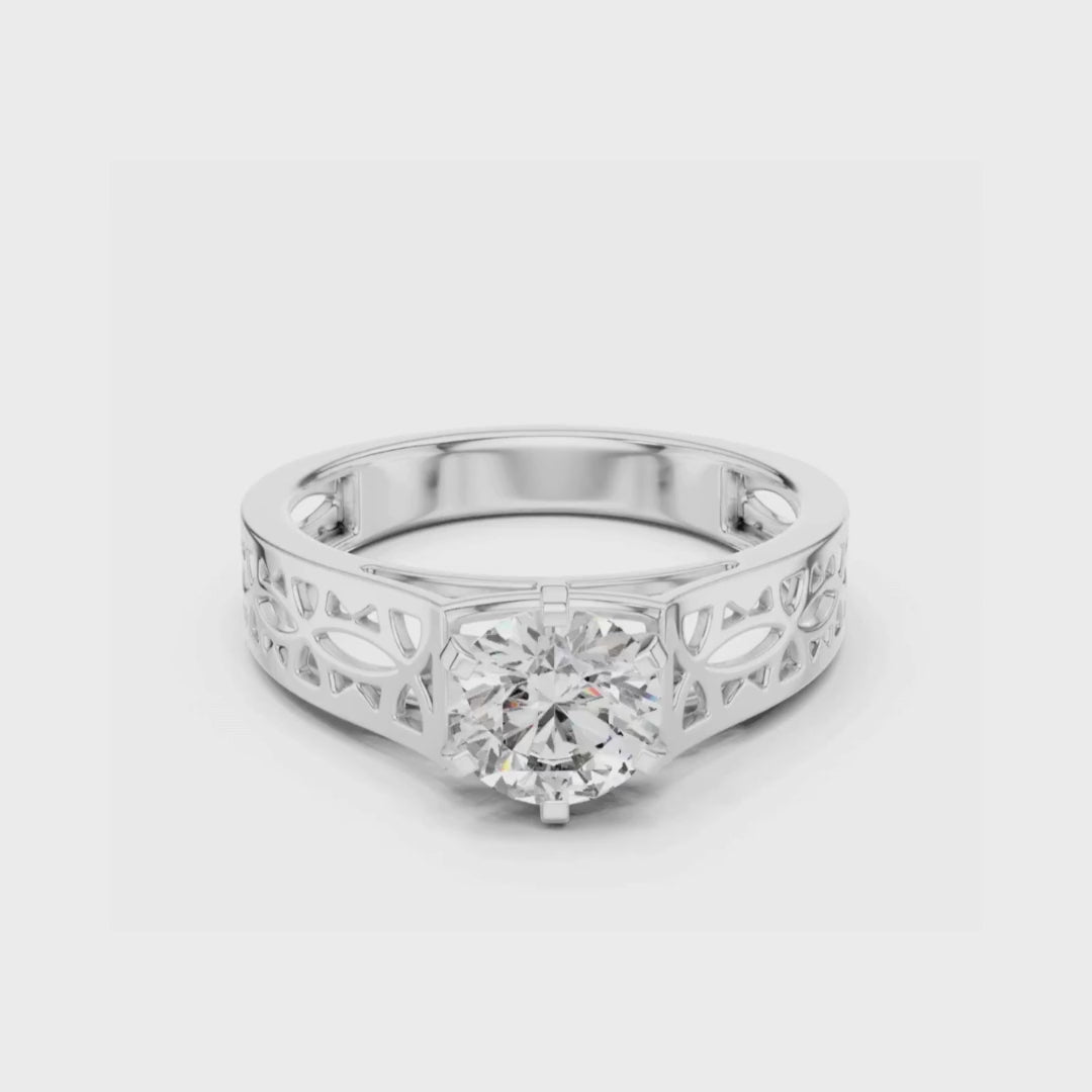 Aura Filigree Solitaire-silver
