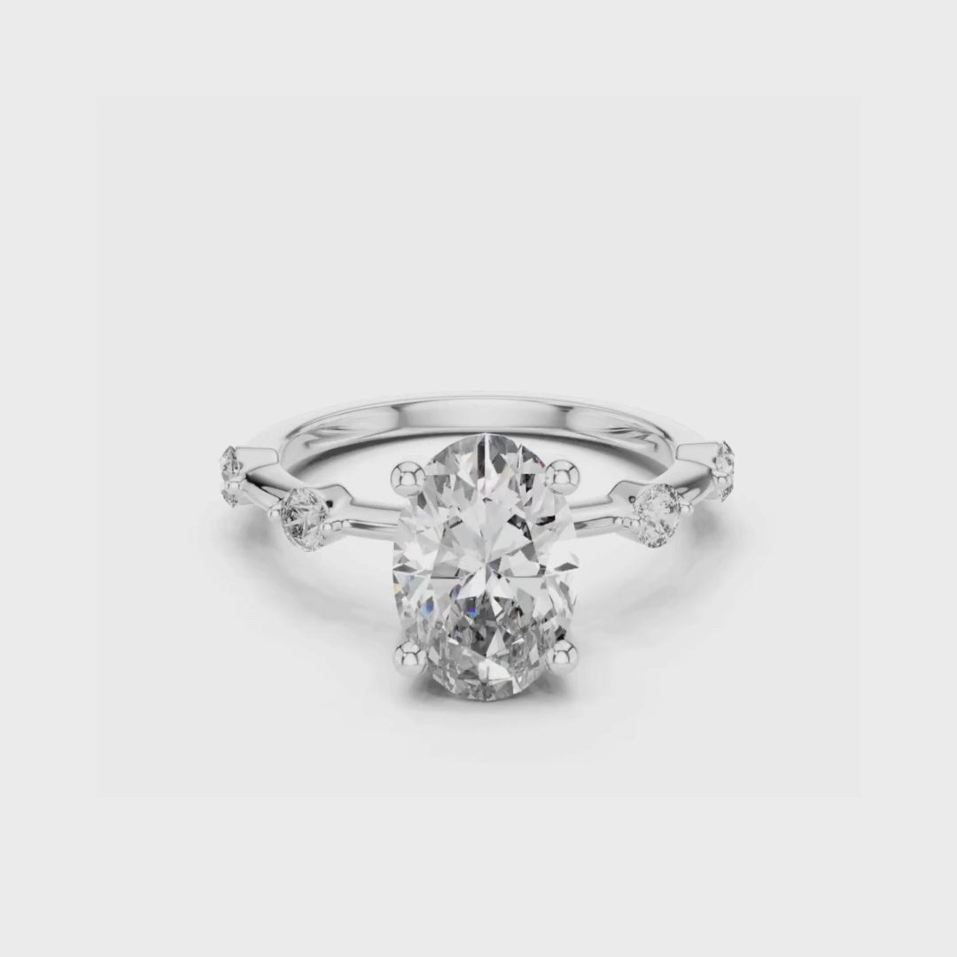 Blush Radiance Ring-silver