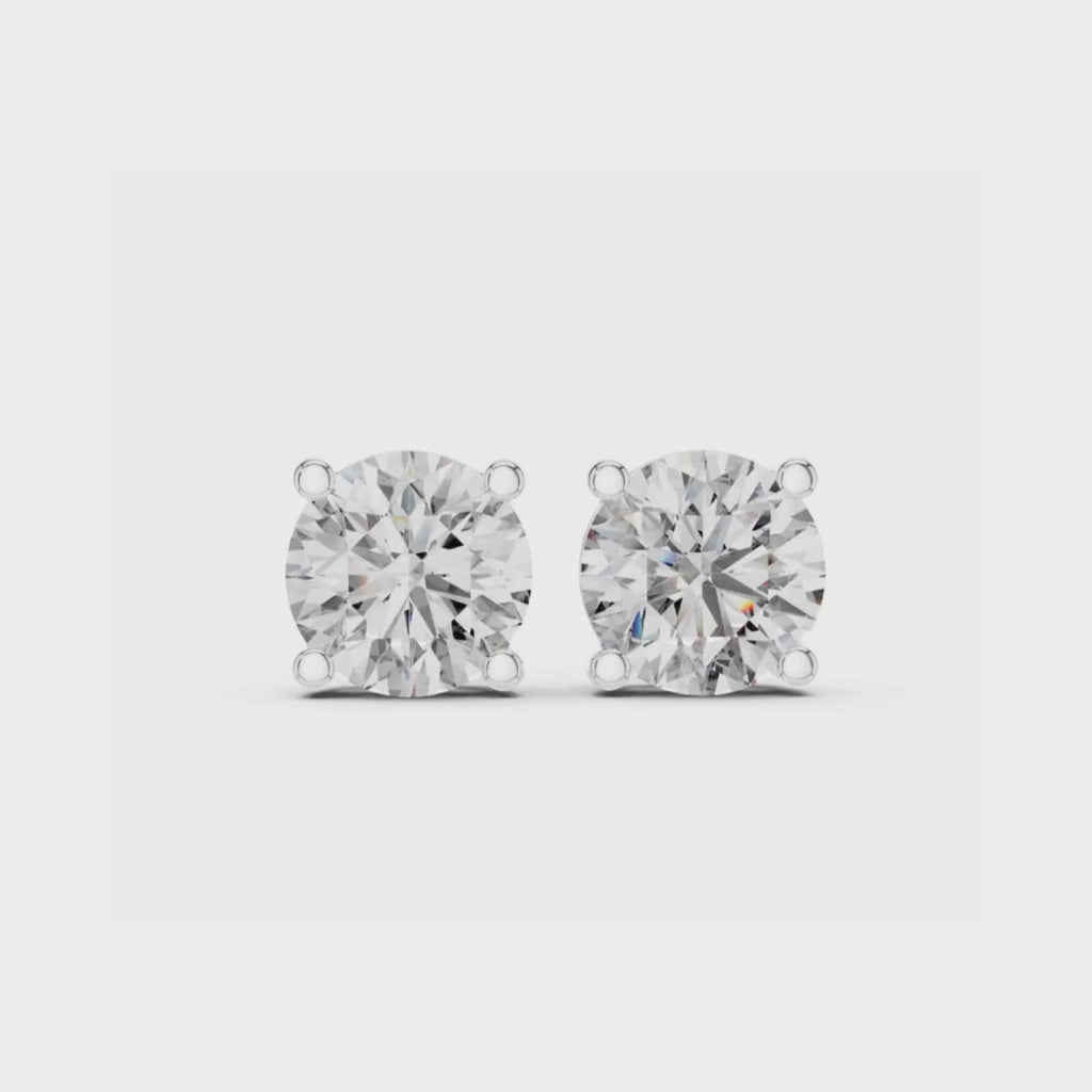 Diamond Dewdrop Studs-silver