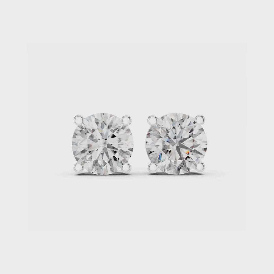 Diamond Dewdrop Studs-silver